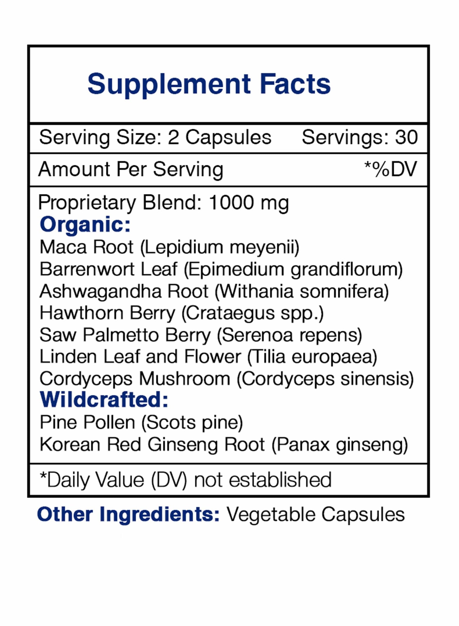 Tribal Warrior Capsules - Male Strength/Vitality