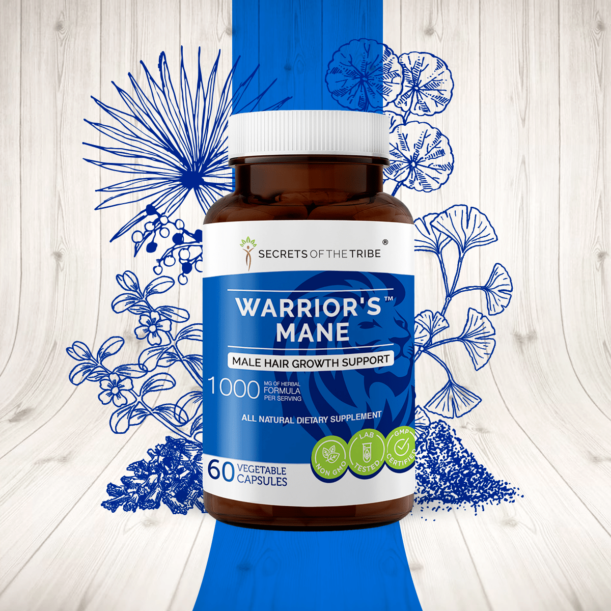 Warrior's Mane Capsules - Male Hair Growth Support