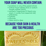 Turmeric Sensitive Skin Soap, Gentle Complexion Bar with Oats & Olena