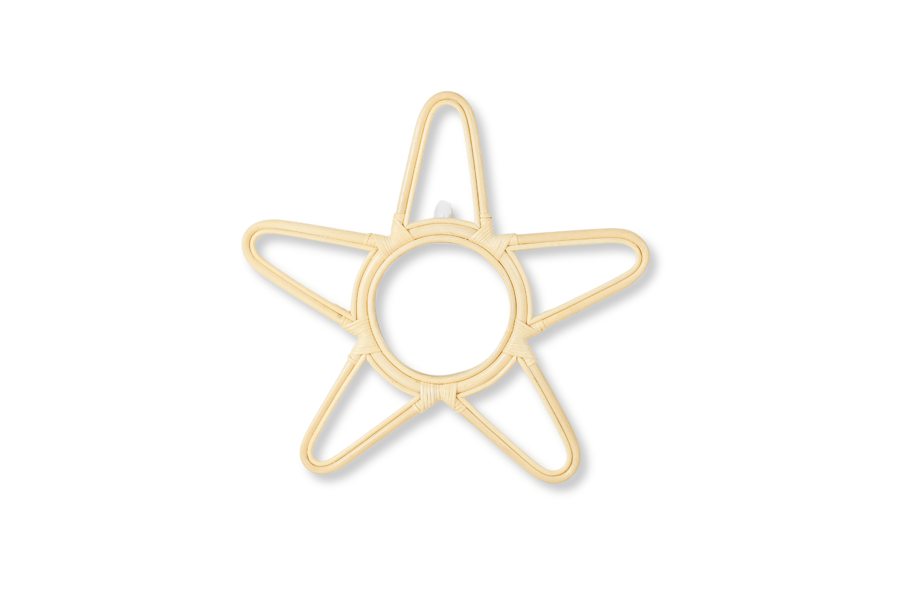 Rattan Star Wall Mirror – Boho & Space Kids Room Decor - Celestial Theme - Universe theme kids room