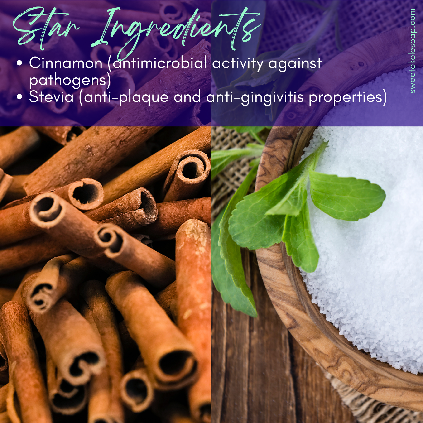 Sweet Cinnamon Tooth Powder with Hydroxyapatite for Enamel Strength