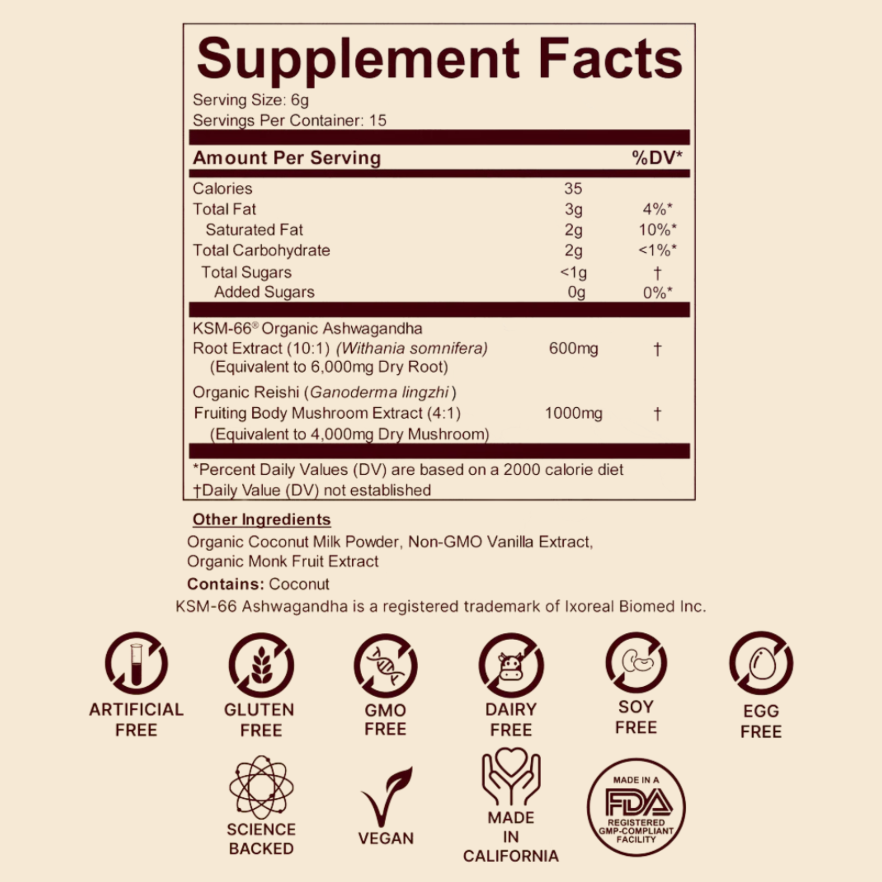 Super Relax - Ashwagandha Reishi Coconut Latte
