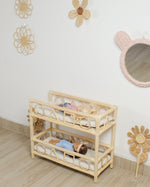 The Solstice Heirloom Rattan Doll Bunk Bed