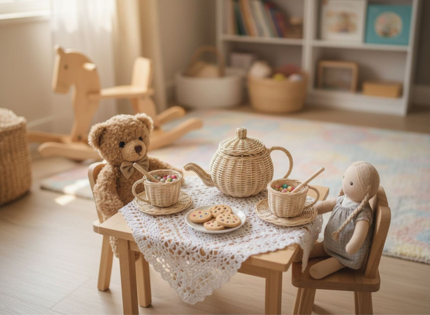 Wicker Tea Party Play Set