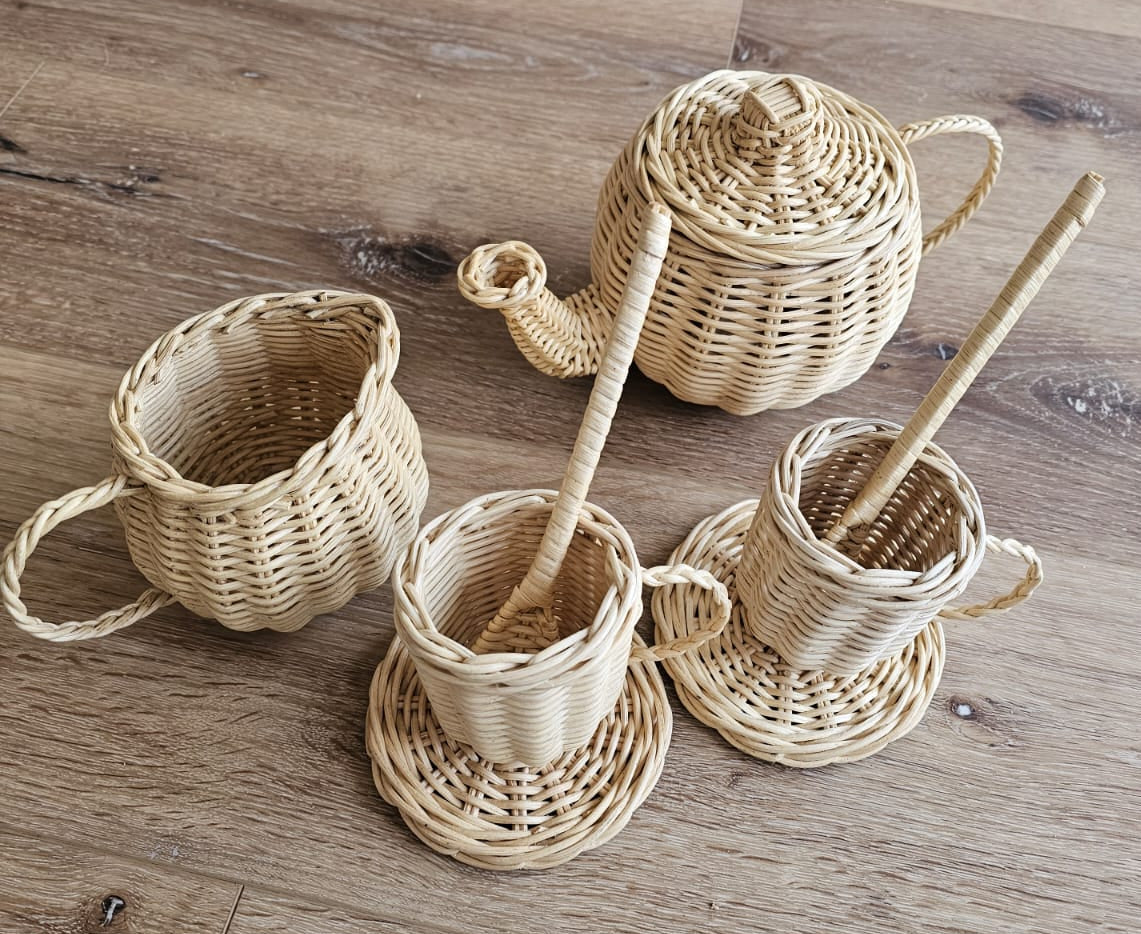 Wicker Tea Party Play Set