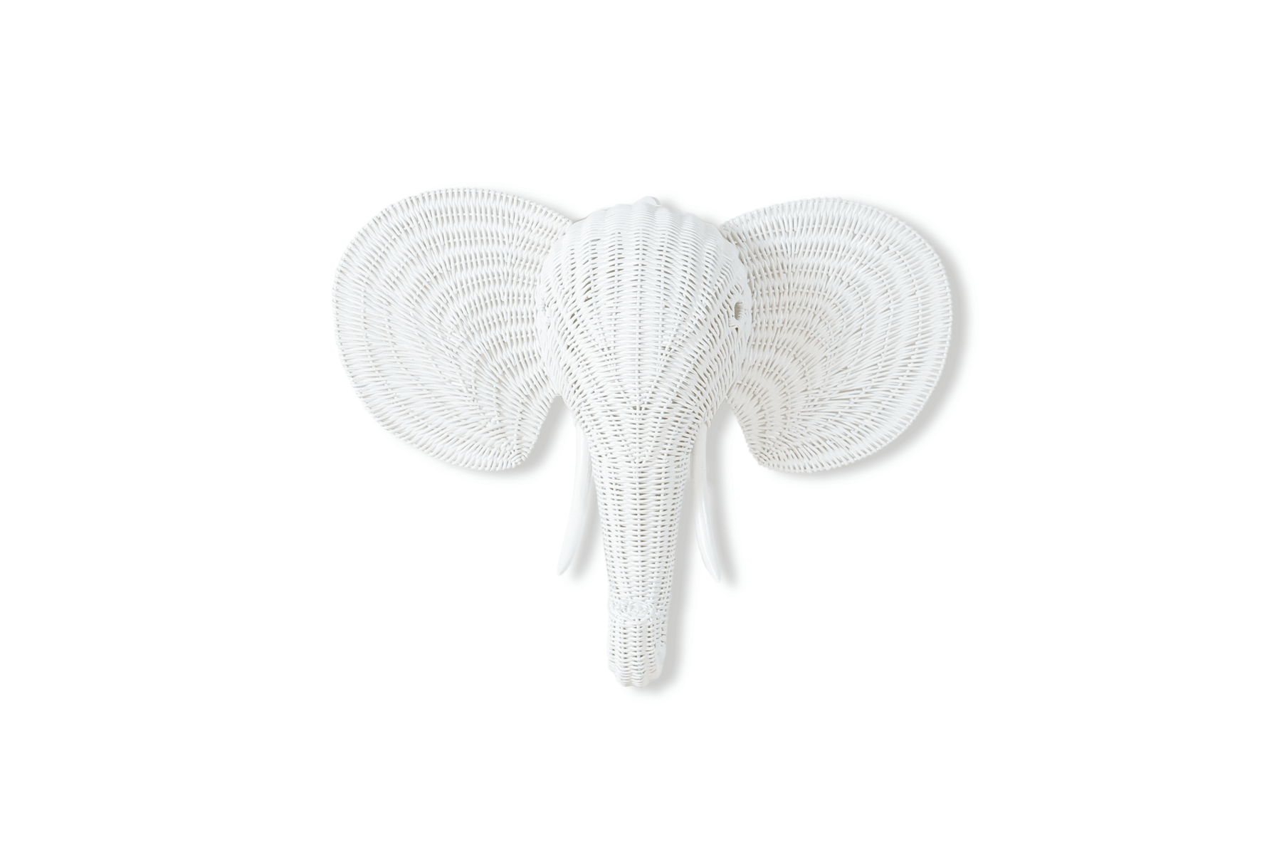 Rattan Elephant Wall Decor – Safari Nursery Wall Art | Boho Kids Room Animal Head | Handmade Natural Rattan Décor